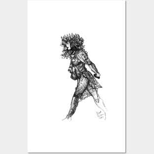 Walk tall [Pen Drawn Figure Illustration] Posters and Art